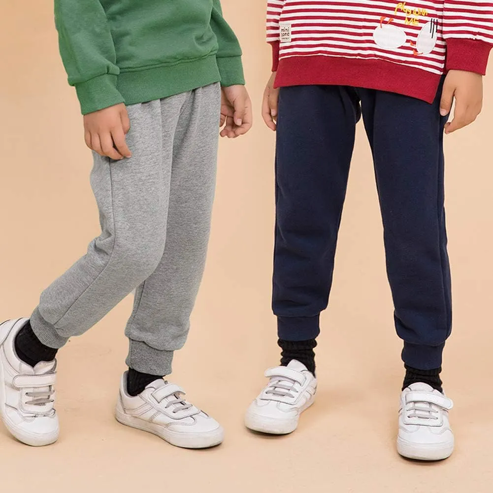Toddler Baby Boys Girls Sweeatpants Cotton Pure Color Bear Active Jogger Pants with Drawstring 1-6T