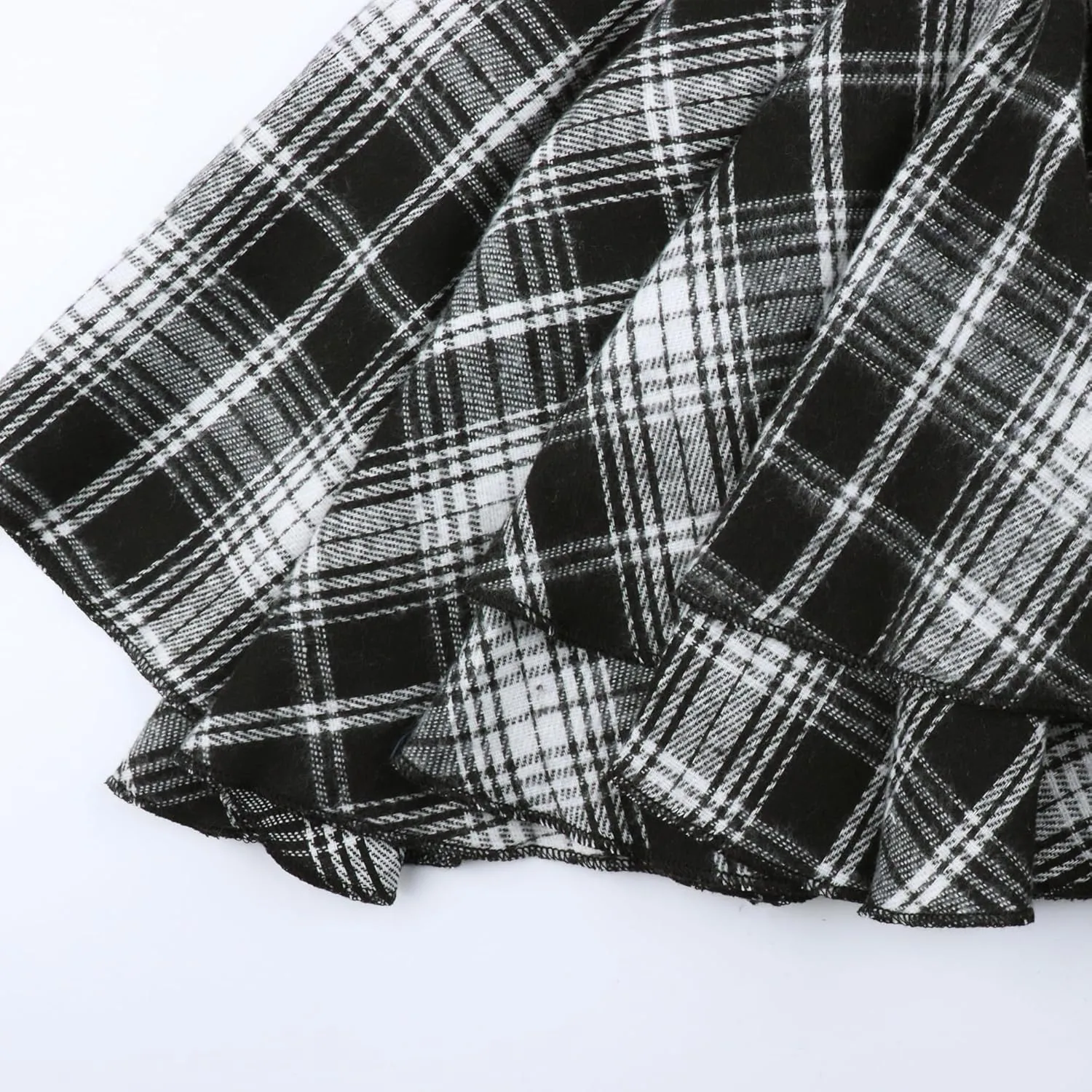 TSMNZMU Womens Punk Plaid Skirt Gothic Pleated Mini Skirts A Line Grunge Harajuku Half Skirted Y2K Emo Checkered Skirt