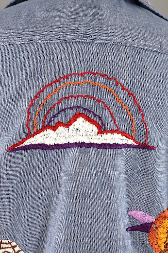 Vintage Southwest Red Rocks Embroidered Shirt