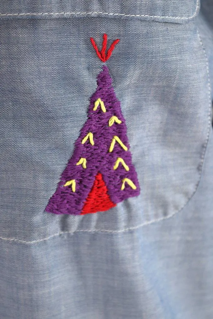 Vintage Southwest Red Rocks Embroidered Shirt