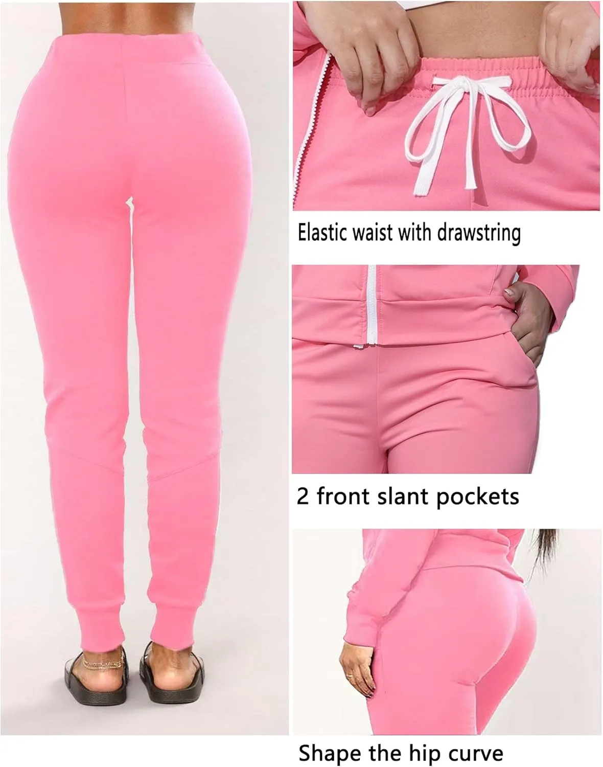 Womens Sweatsuits 2 Piece Set Zip Up Hoodie Lounge Sets Long Sleeve and Pants Tracksuit Casual Jogger Sets